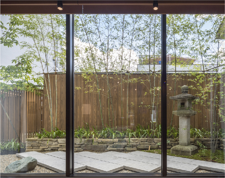 Garden seen from the lobby